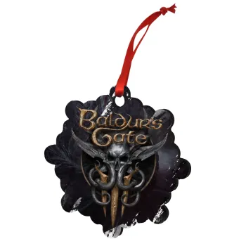 Baldur's Gate, Christmas ornament snowflake wooden 7.5cm