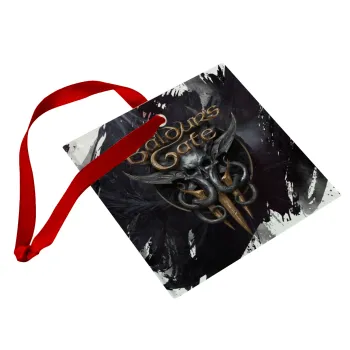 Baldur's Gate, Christmas ornament, glass square ornament 9x9cm