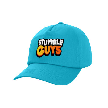 Stumble Guys, Καπέλο παιδικό Baseball, 100% Βαμβακερό Twill, Γαλάζιο (ΒΑΜΒΑΚΕΡΟ, ΠΑΙΔΙΚΟ, UNISEX, ONE SIZE)