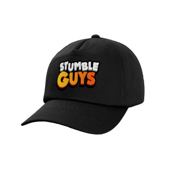 Stumble Guys, Καπέλο παιδικό Baseball, 100% Βαμβακερό, Low profile, Μαύρο
