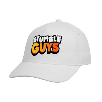 Stumble Guys, Καπέλο παιδικό Baseball, Drill, Λευκό (100% ΒΑΜΒΑΚΕΡΟ, ΠΑΙΔΙΚΟ, UNISEX, ONE SIZE)