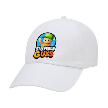 Stumble Guys, Καπέλο Baseball Λευκό (5-φύλλο, unisex)