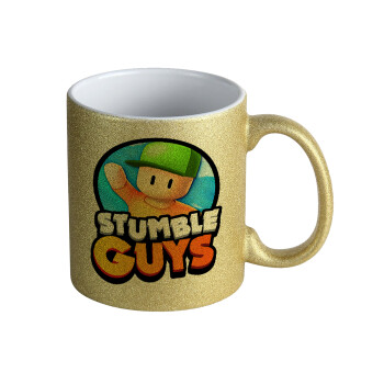Stumble Guys, Κούπα Χρυσή Glitter που γυαλίζει, κεραμική, 330ml