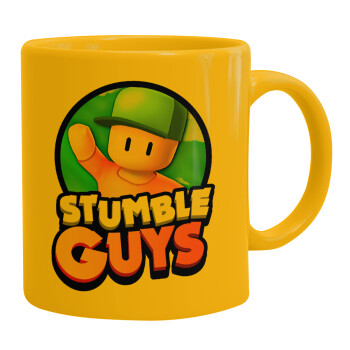 Stumble Guys, Ceramic coffee mug yellow, 330ml (1pcs)