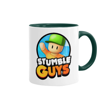 Stumble Guys, Κούπα χρωματιστή πράσινη, κεραμική, 330ml