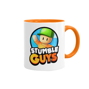 Stumble Guys, Κούπα χρωματιστή πορτοκαλί, κεραμική, 330ml