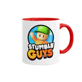 Stumble Guys, Κούπα χρωματιστή κόκκινη, κεραμική, 330ml