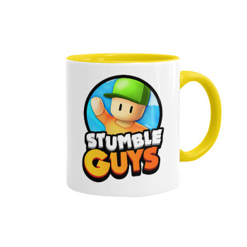 Stumble Guys, Κούπα χρωματιστή κίτρινη, κεραμική, 330ml