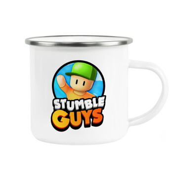 Stumble Guys, Metallic enamel cup white 360ml