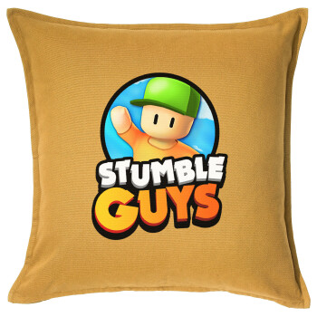 Stumble Guys, Sofa cushion YELLOW 50x50cm includes filling