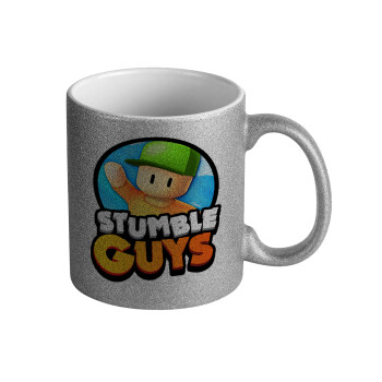 Stumble Guys, Κούπα Ασημένια Glitter που γυαλίζει, κεραμική, 330ml