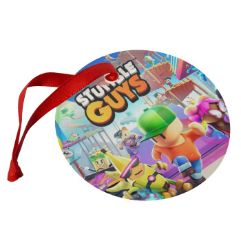 Stumble Guys, Christmas ornament glass 9cm