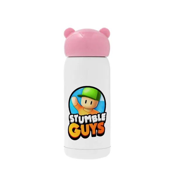 Stumble Guys — Pink stainless steel thermal flask, 320ml