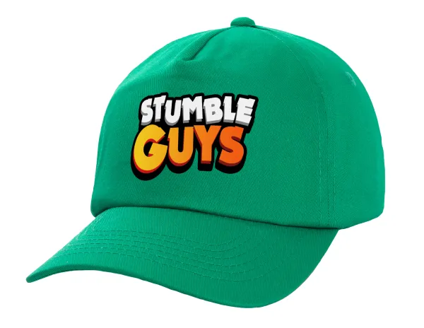 Stumble Guys — Children's Baseball Cap, 100% Cotton Twill, Green (COTTON, CHILDREN'S, UNISEX, ONE SIZE)