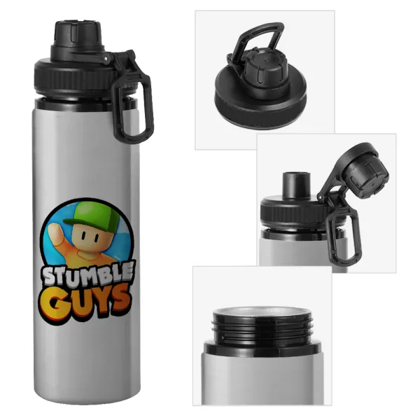Stumble Guys — Μεταλλικό παγούρι νερού με καπάκι ασφαλείας, αλουμινίου 850ml