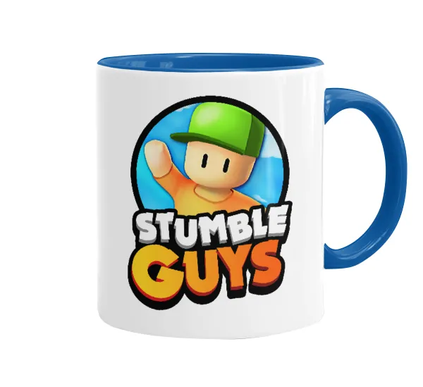 Stumble Guys — Mug colored blue, ceramic, 330ml
