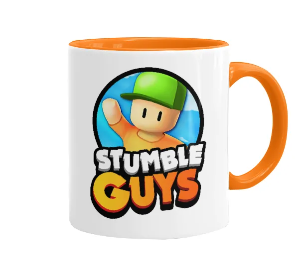 Stumble Guys — Mug colored orange, ceramic, 330ml