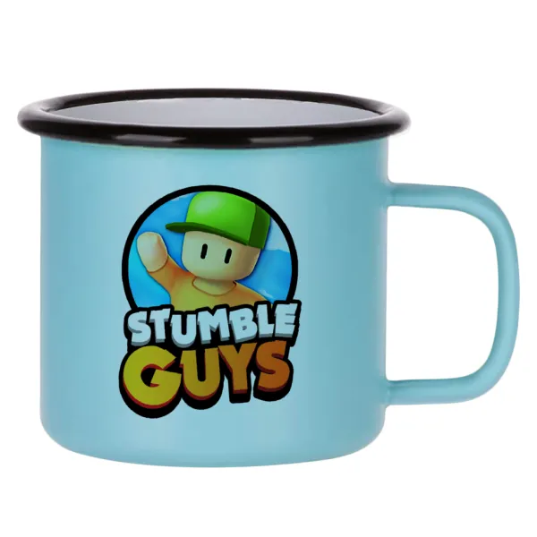Stumble Guys — Κούπα Μεταλλική εμαγιέ ΜΑΤ σιέλ 360ml