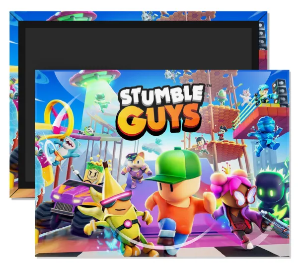 Stumble Guys — Rectangular fridge magnet, 9x6cm