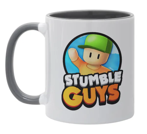 Stumble Guys — Κούπα χρωματιστή γκρι, κεραμική, 330ml
