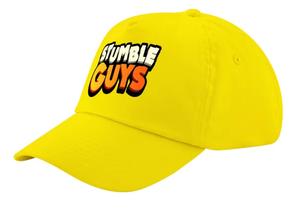 Stumble Guys — Child's Baseball Cap, 100% Cotton Twill, Yellow (COTTON, CHILD, UNISEX, ONE SIZE)