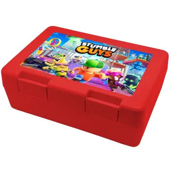 Stumble Guys, Children's cookie container RED 185x128x65mm (BPA free plastic)