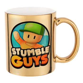 Stumble Guys, Κούπα κεραμική, χρυσή καθρέπτης, 330ml