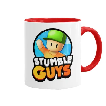 Stumble Guys, Mug colored red, ceramic, 330ml