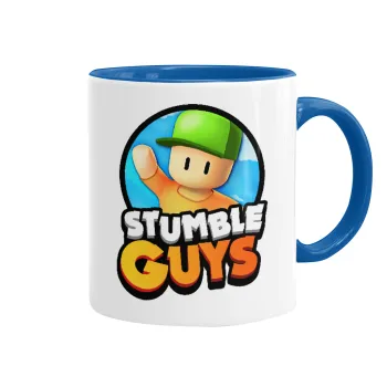Stumble Guys, Mug colored blue, ceramic, 330ml