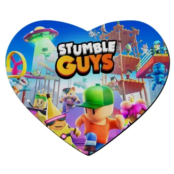 Stumble Guys, Mousepad heart 23x20cm