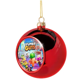 Stumble Guys, Christmas tree ball Red 8cm