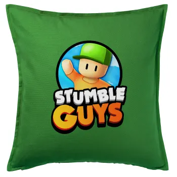 Stumble Guys, Sofa cushion Green 50x50cm includes filling