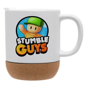 Stumble Guys, Κούπα, κεραμική με βάση φελού και καπάκι (ΜΑΤ), 330ml