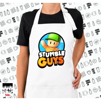 Stumble Guys, Ποδιά μακριά Σεφ ολόσωμη με τσέπες white (ΕΝΗΛΙΚΩΝ)