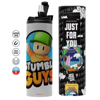 Stumble Guys, Tumbler stainless steel GREY 600ml