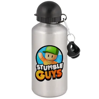 Stumble Guys, Metallic water jug, Silver, aluminum 500ml
