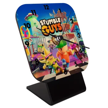 Stumble Guys, Επιτραπέζιο ρολόι σε φυσικό ξύλο (10cm)