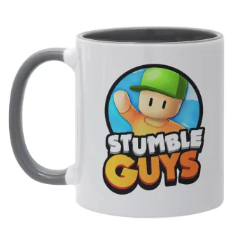 Stumble Guys, Κούπα χρωματιστή γκρι, κεραμική, 330ml