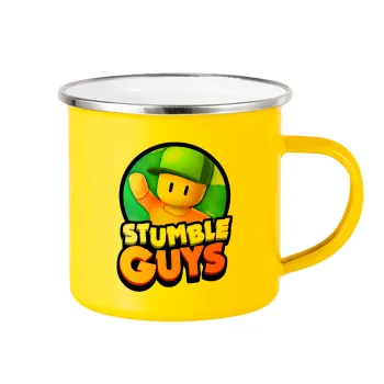 Stumble Guys, Κούπα Μεταλλική εμαγιέ Κίτρινη 360ml