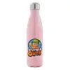 Μεταλλικό παγούρι θερμός Ροζ Ιριδίζον (Stainless steel), διπλού τοιχώματος, 500ml