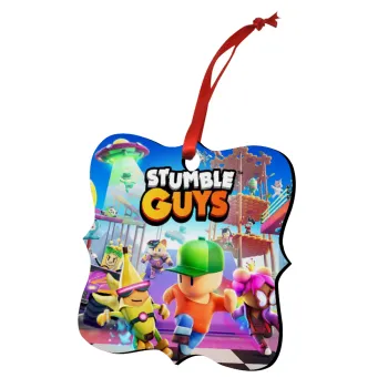 Stumble Guys, Στολίδι Χριστουγεννιάτικο στολίδι polygon ξύλινο 7.5cm