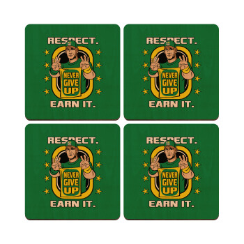 John Cena, ΣΕΤ x4 Σουβέρ ξύλινα τετράγωνα plywood (9cm)