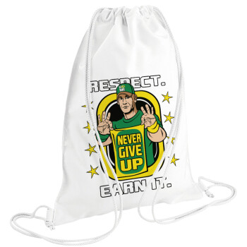 John Cena, Τσάντα πλάτης πουγκί GYMBAG λευκή (28x40cm)