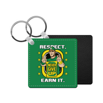 John Cena, Μπρελόκ Δερματίνη, τετράγωνο ΜΑΥΡΟ (5x5cm)