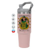 Pink color, 890ml (30oz) stainless Steel Tumbler with Handle