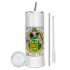 Tumbler stainless steel 600ml, with metal straw & cleaning brush
