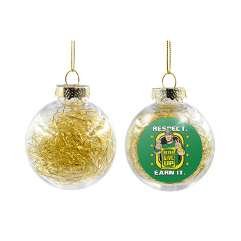 John Cena, Χριστουγεννιάτικη μπάλα δένδρου διάφανη με χρυσό γέμισμα 8cm