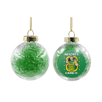 John Cena, Χριστουγεννιάτικη μπάλα δένδρου διάφανη με πράσινο γέμισμα 8cm