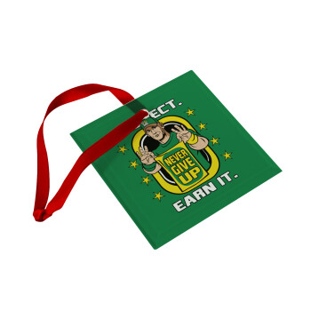 John Cena, Christmas ornament, glass square ornament 9x9cm