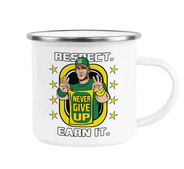 John Cena — Metallic enamel cup white 360ml